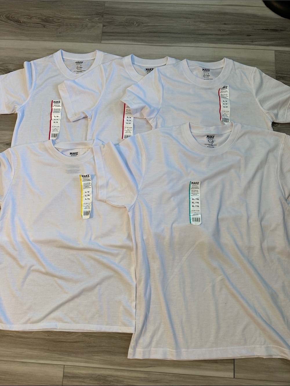5 brand new shrits